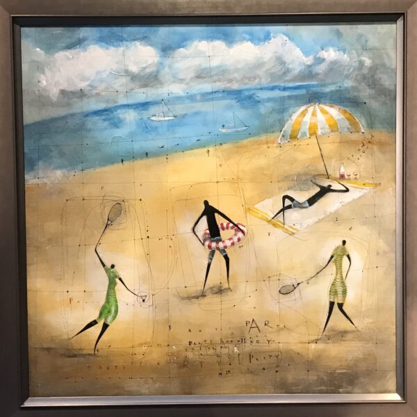 Szépséget hordozó pálcika emberkék – Gondolatok Krüzsely Gábor festőművész kiállítása kapcsán –